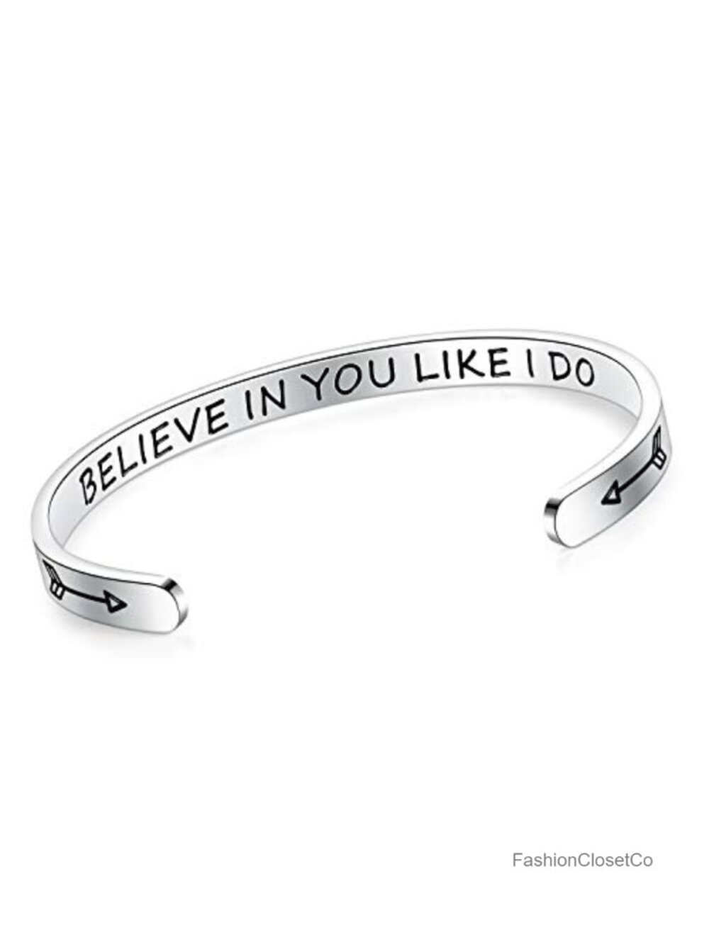 Inspirational Cuff Bracelet Gift Box Stainless Steel